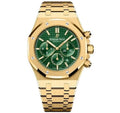 Audemars Piguet Royal Oak Chronograph Green Dial 41mm Full Yellow Gold