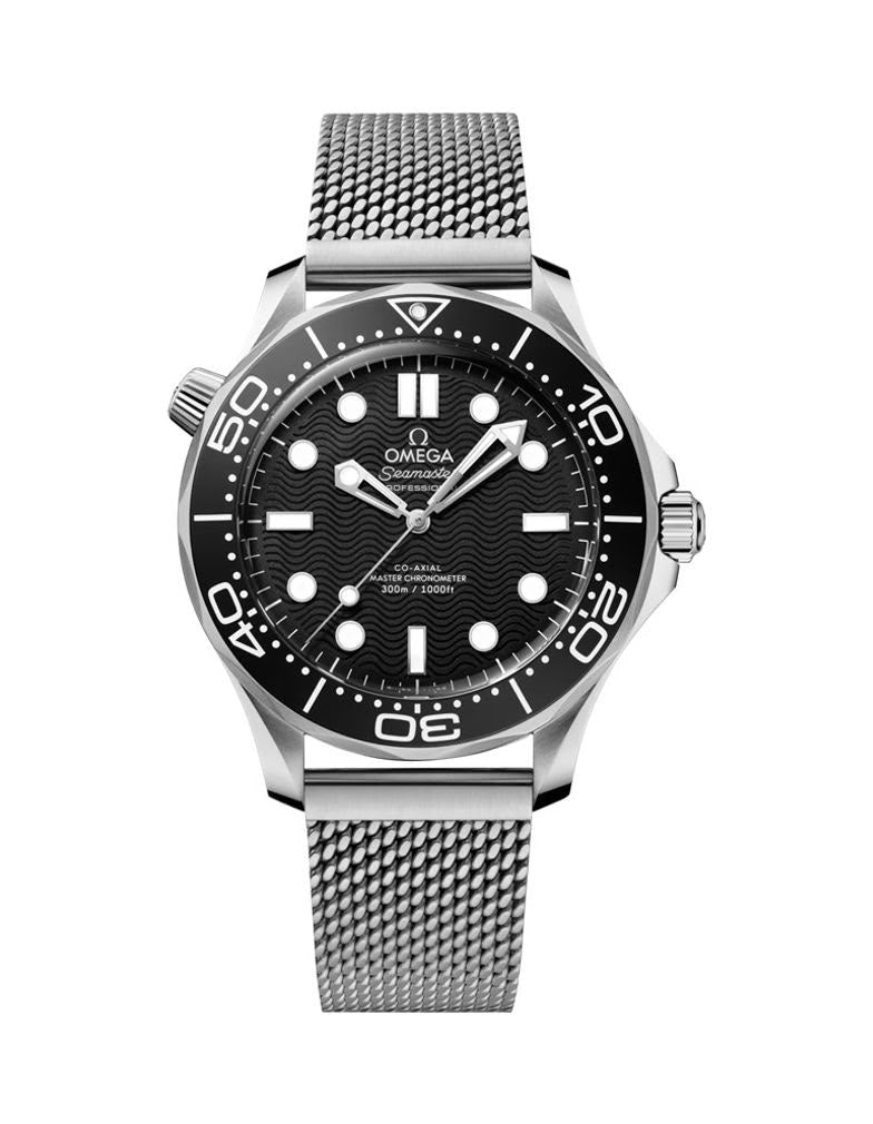 Omega Seamaster Diver 300 M NEW 2026 Seamaster Diver Black Dial Mesh Bracelet